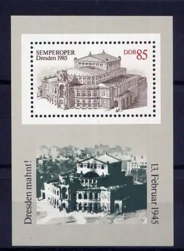 (32891) DDR Nr.2928  Block 80                    **  postfrisch