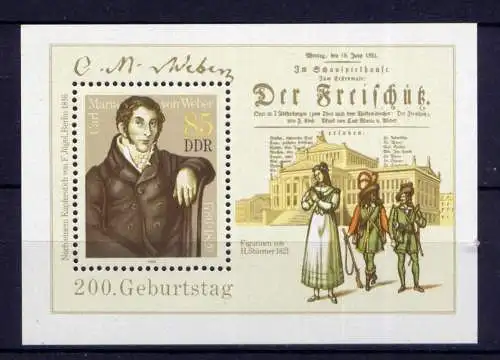 (32901) DDR Nr.3055  Block 86                    **  postfrisch