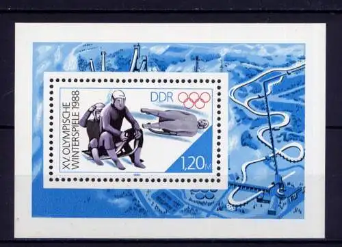 (32907) DDR Nr.3144  Block 90                    **  postfrisch