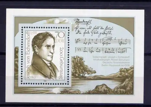 (32909) DDR Nr.3155  Block 92                    **  postfrisch