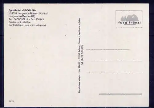 (5476) Lengmoos  - unbeschrieben / Italien Sporthotel Spögler