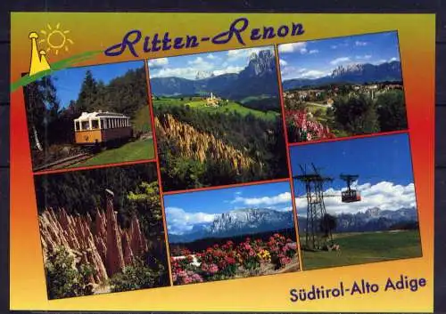 (5477) Ritten  - unbeschrieben / Italien Alto Adige Seilbahn Kirche