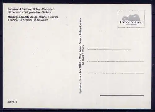 (5477) Ritten  - unbeschrieben / Italien Alto Adige Seilbahn Kirche