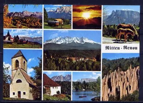(5478) Ritten  - unbeschrieben / Italien Alto Adige Pferde Bahn Kirche