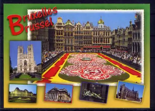 (5487) Brüssel  - unbeschrieben / Belgien Bruxelles Kirche Markt