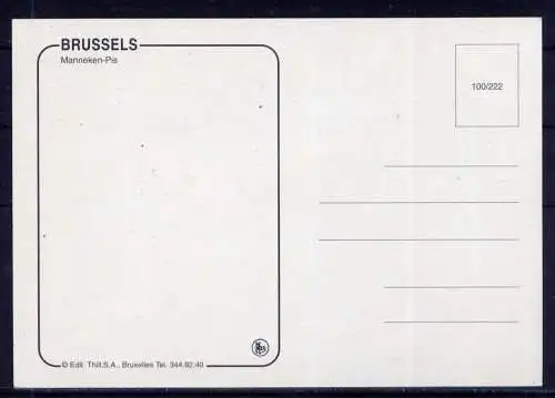(5490) Brüssel  - unbeschrieben / Belgien Bruxelles Manneken Pis
