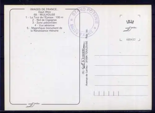 (5513) Mühlhausen  - unbeschrieben / Frankreich Hochhaus Störche Wappen Mulhouse