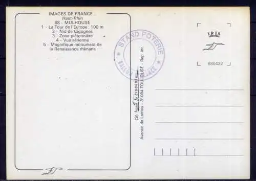 (5514) Mühlhausen  - unbeschrieben / Frankreich Hochhaus Störche Wappen Mulhouse