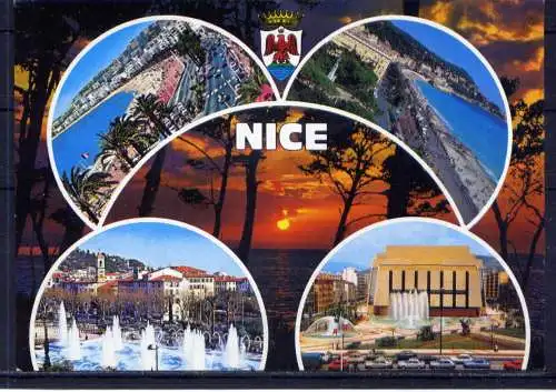 (5515) Nizza  - unbeschrieben / Frankreich Strand Wappen Cote D'Azur