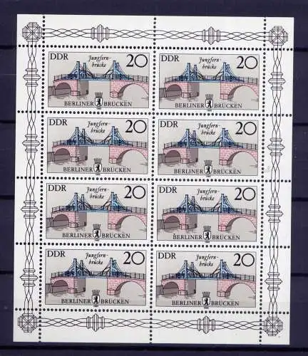 (32939) DDR Nr.2973 II  Kleinbogen                    **  postfrisch