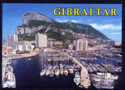 (5528) Gibraltar  - unbeschrieben / Gibraltar Hafen Schiffe