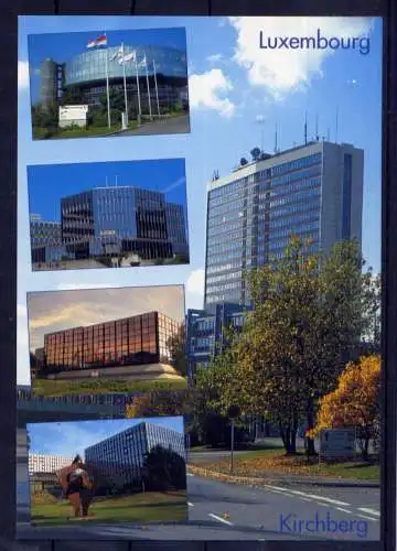 (5535) Kirchberg  - unbeschrieben / Luxemburg Hochhaus Fahnen