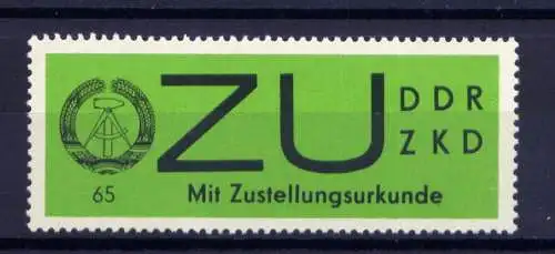(33003) DDR Dienst E Nr. 2                     **  postfrisch Mit Zustellurkunde