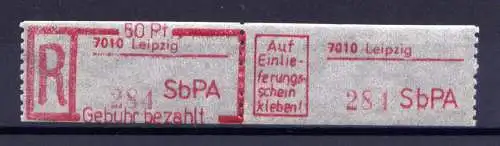 (33004) DDR SbPÄ Nr. 3                     **  postfrisch Mit Zustellurkunde