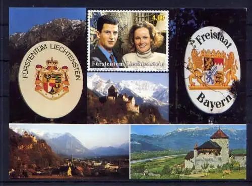 (5539) Liechtenstein  - unbeschrieben / Liechtenstein Schloß Burg Wappen