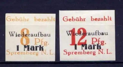 (016) Lokalausgabe Spremberg  Nr.17/8 B                   *  ungebraucht