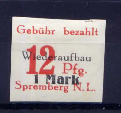 (018) Lokalausgabe Spremberg  Nr.18 B                   *  ungebraucht