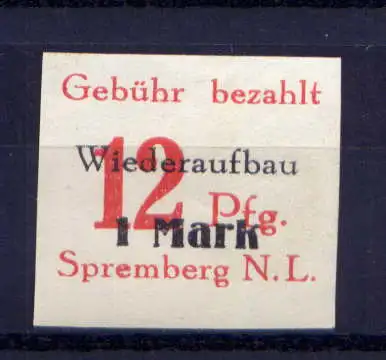 (020) Lokalausgabe Spremberg  Nr.18 B                   *  ungebraucht
