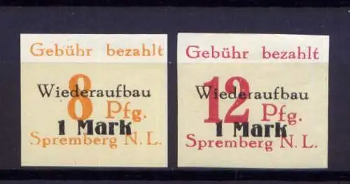 (030) Lokalausgabe Spremberg  Nr.19/20 B                   **  postfrisch