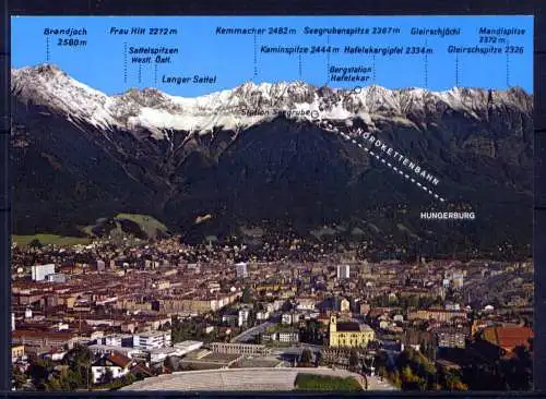 (5570) Innsbruck  - unbeschrieben / Österreich Blick von der Sprungschanze Bergisel auf Innsbruck