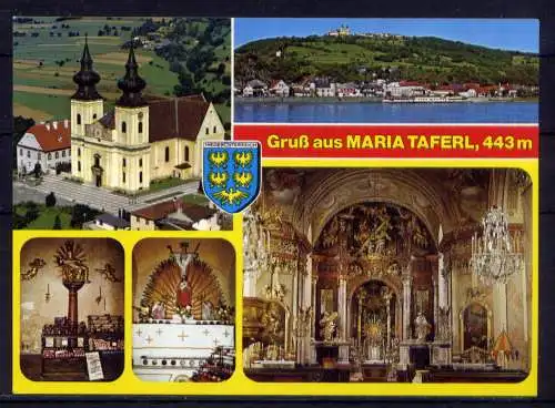 (5587) Maria Taferl  - unbeschrieben / Österreich Basilika Wappen Schiff