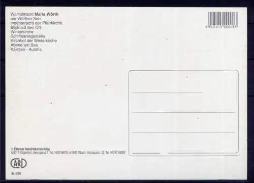 (5588) Maria Wörth  - unbeschrieben / Österreich Kirche Schiff