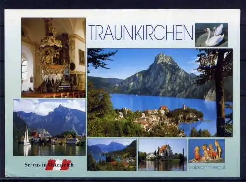 (5600) Traunkirchen  - unbeschrieben / Österreich Schiff Kirche Wolfgangsee 