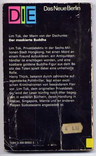 (040) DDR DIE -Reihe  / Harry Thürk --- Der maskierte Buddha / Ostalgie Krimi Romanheft Paperback