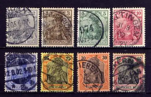 (3900) Deutsches Reich Nr.68/75         O    gestempelt