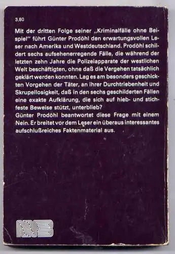 (095) DDR Gunter Prodöhl - Kriminalfälle ohne Beispiel Folge 3 / Ostalgie Krimi Romanheft Paperback