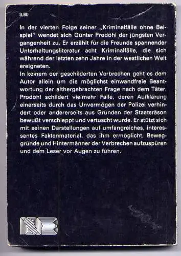 (096) DDR Gunter Prodöhl - Kriminalfälle ohne Beispiel Folge 4 / Ostalgie Krimi Romanheft Paperback