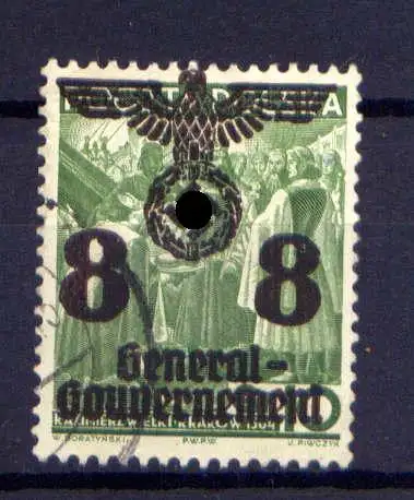 (039) Deutsches Reich Generalgouvernement Nr.20         O  gestempelt