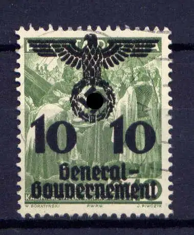 (040) Deutsches Reich Generalgouvernement Nr.21         O  gestempelt