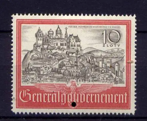 (054) Deutsches Reich Generalgouvernement Nr.65         *  ungebraucht