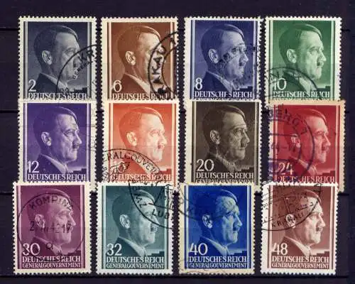 (060) Deutsches Reich Generalgouvernement Nr.71/82         O  gestempelt