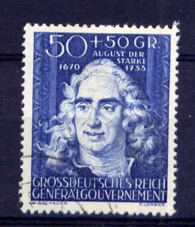 (073) Deutsches Reich Generalgouvernement Nr.124         O  gestempelt
