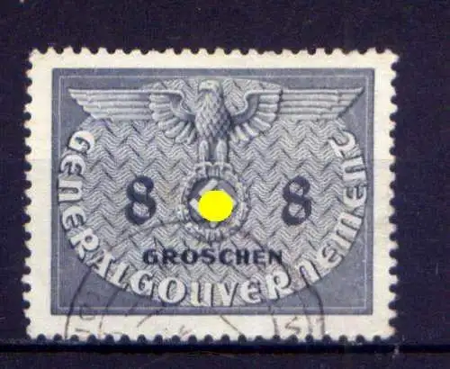 (075) Deutsches Reich Generalgouvernement Dienst Nr.2         O  gestempelt