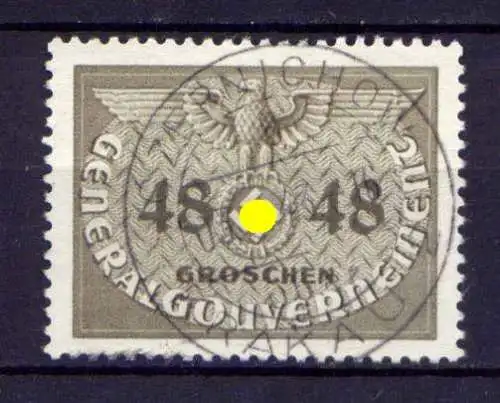 (082) Deutsches Reich Generalgouvernement Dienst Nr.9         O  gestempelt