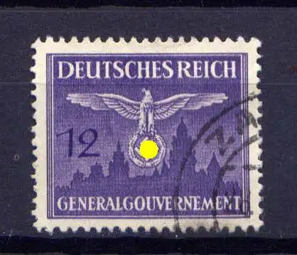 (087) Deutsches Reich Generalgouvernement Dienst Nr.28         O  gestempelt