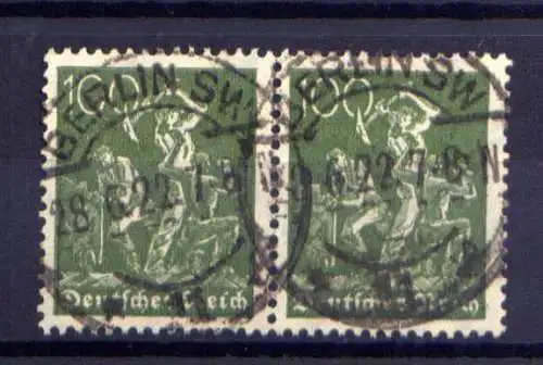 (3963) Deutsches Reich Nr.187 Paar         O    gestempelt