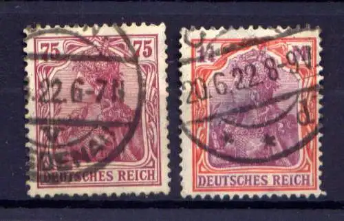 (3964) Deutsches Reich Nr.197/8         O    gestempelt