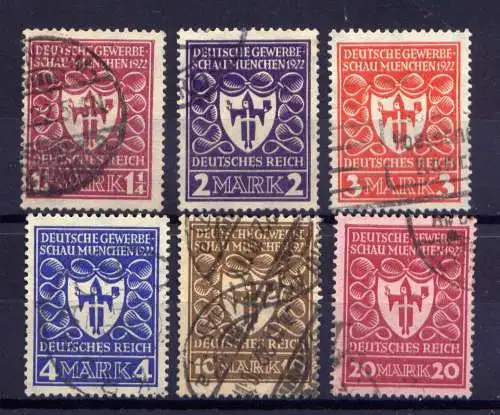 (3966) Deutsches Reich Nr.199/204         O    gestempelt