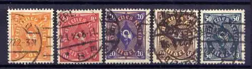 (3967) Deutsches Reich Nr.205/9         O    gestempelt