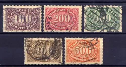 (3981) Deutsches Reich Nr.219/23         O  gestempelt