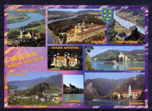 (5607) Wachau  - unbeschrieben / Österreich Melk Burg Schloß Kirche Wappen