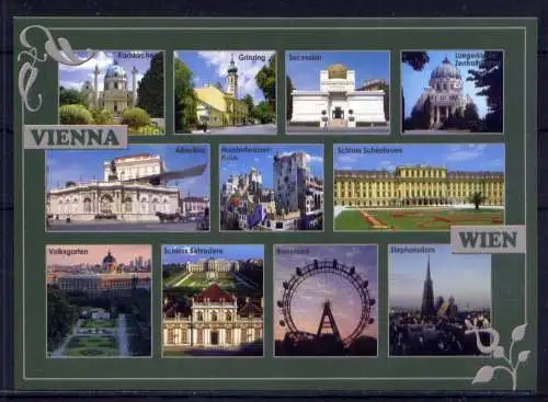(5611) Wien  - unbeschrieben / Österreich Schloß Kirche Riesenrad