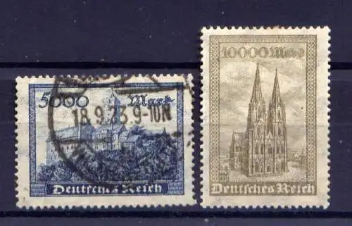 (3995) Deutsches Reich Nr.261/2         O  gestempelt + *  ungebraucht