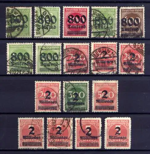 (4007) Deutsches Reich ex.Nr.301/12         O  gestempelt + *  ungebraucht + **  postfrisch