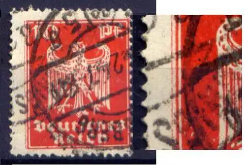 (4022) Deutsches Reich Nr.357 X - Rahmen links doppelt!        O  gestempelt