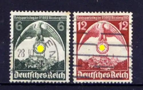 (4088) Deutsches Reich Nr.586/7        O  gestempelt